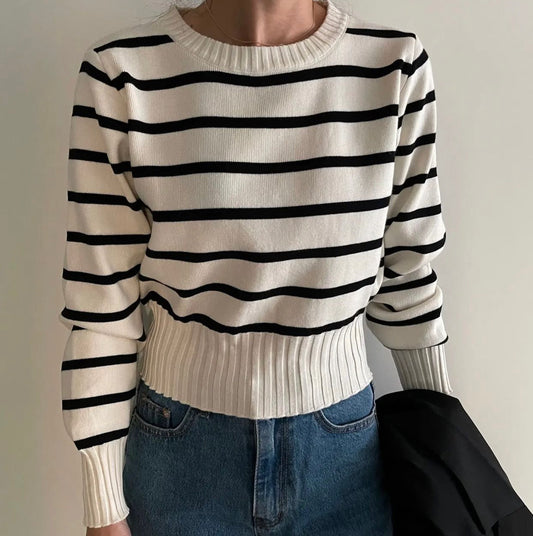 Striped knitted top